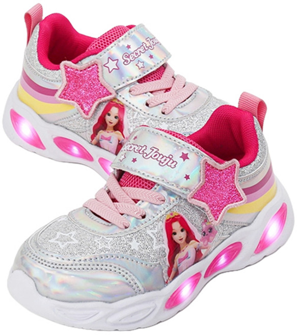 브랜드없음 시크릿쥬쥬 아동용 발광 운동화