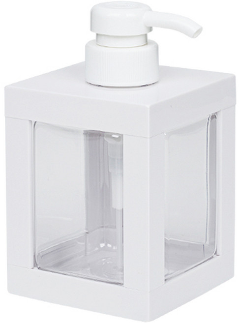 인블룸 사각 주방세제 디스펜서 일반형 500ml, 화이트, 1개