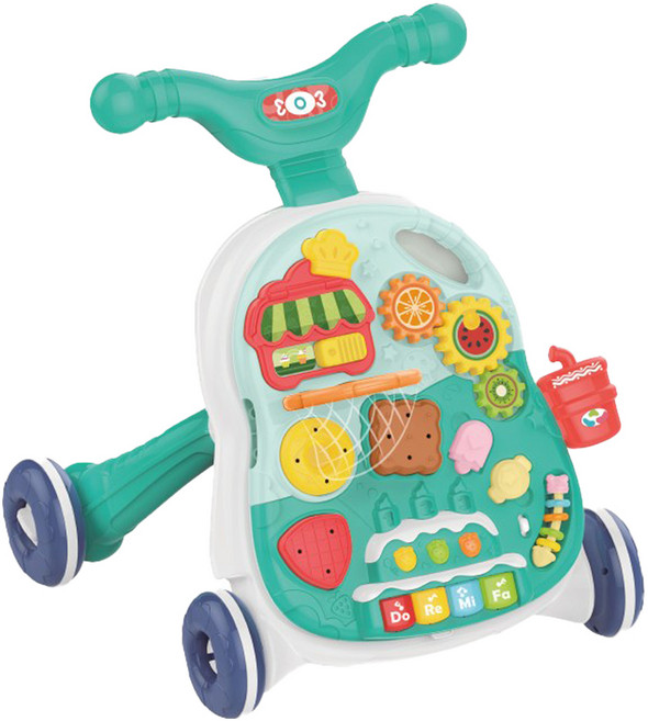 하늘썬별 유아용 2 in 1 과일 아기걸음마 러닝테이블 그린 heanhe0814, 흰색등, 1세트