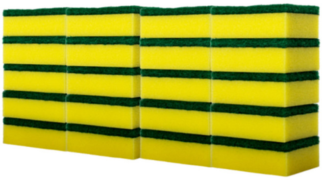 하이제이비 스펀지 수세미, 1개입, 20개