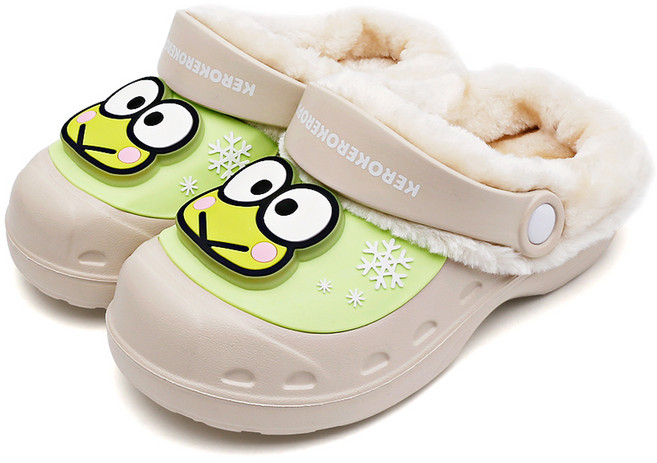 슈라모드 산리오 아동용 케로케로 케로피 몰트 라이팅 방한 샌들