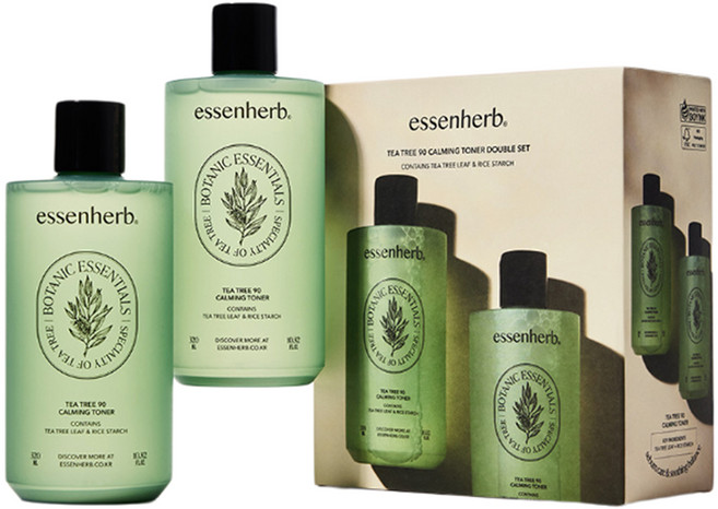 essenherb 茶樹90鎮靜化妝水雙重企劃套組, 640ml, 1組