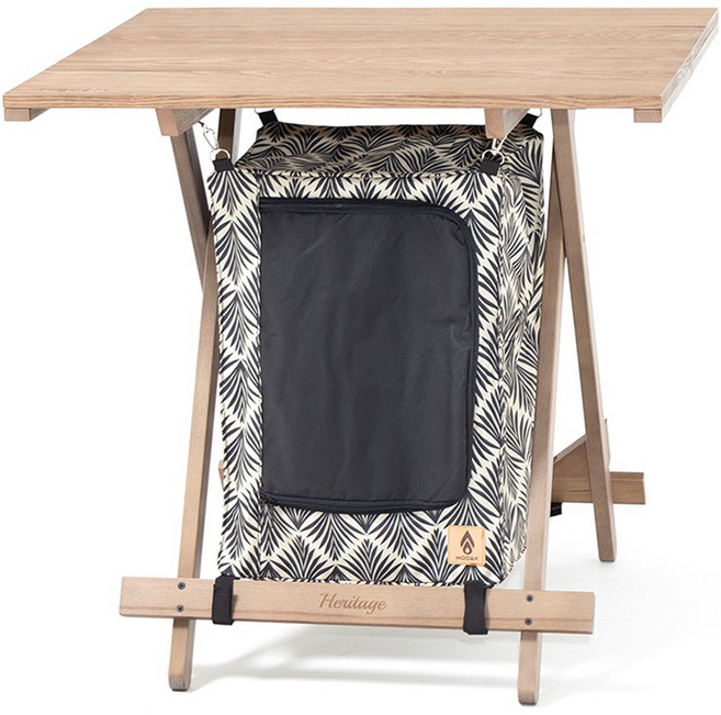 모닥 헤리티지 세베로스 원액션 캐비닛 캠핑 수납 접이식 테이블, 밀크브라운