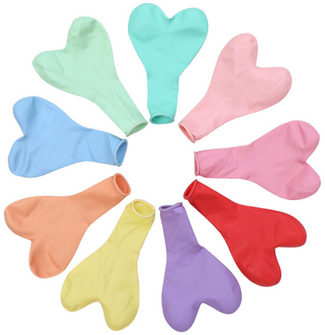 마켓감성 하트 생일풍선 100p 세트, 혼합색상, 1세트