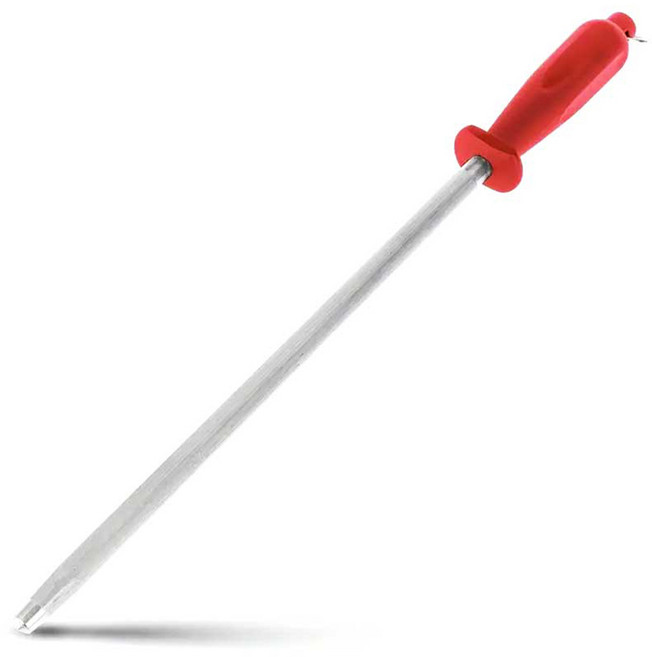 카본 스틸 연마봉 칼갈이, 빨강, 1개