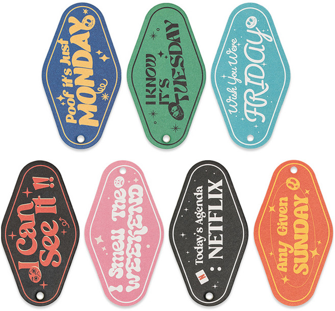 벤딕트 차량용 종이 방향제 프래그런스 태그 위캔드 패키지 7종 세트, 써큘런트 스트로베리 + 뉴카 + 라벤더 + 샌달우드 + 그레이프푸루트 + 릴리 + 블랙아이스, 1세트