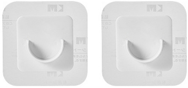 월드크린 커튼봉 무타공 지지 브라켓 홀더 20mm, 화이트, 2개