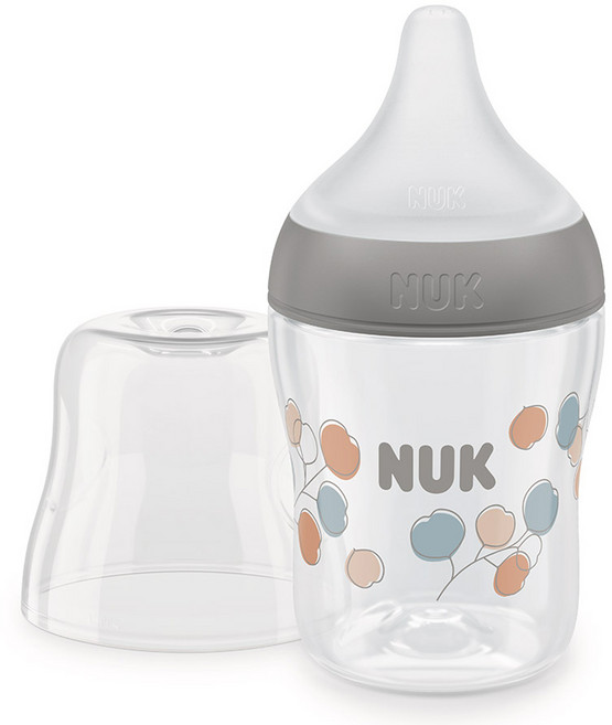NUK Perfect Match 奶瓶 + S號奶嘴組, 棉花, 150ml, 1套