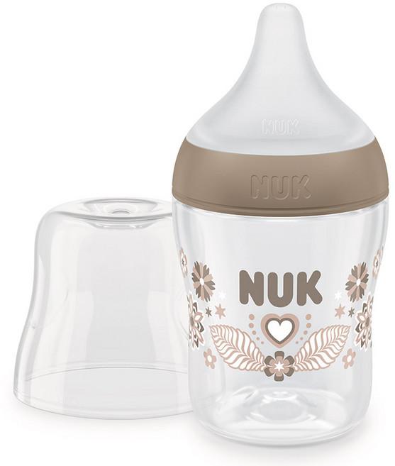 NUK Perfect Match 奶瓶 + S號奶嘴組, 愛心, 150ml, 1套