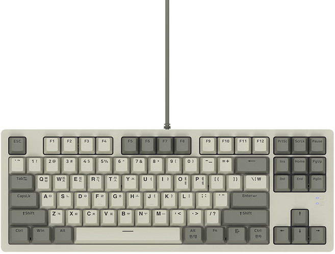 ABKO Redro 可換軸電競無數字鍵機械式鍵盤, 青軸, K417, 混合色