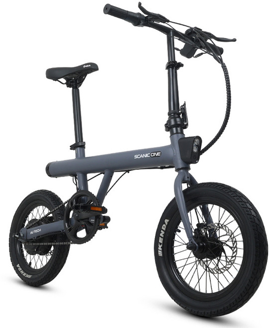 에이유테크 500W 미니벨로 전기자전거 36V 7.5A 스카닉 ONE, 그레이, 스틸
