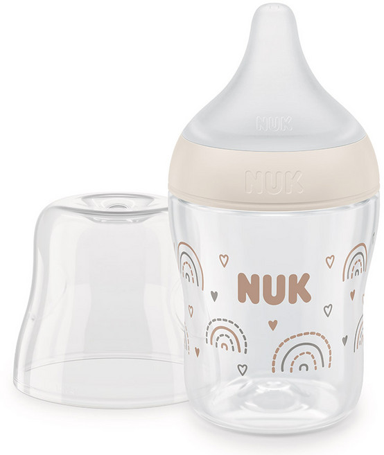 NUK Perfect Match 奶瓶 + S號奶嘴組, 彩虹, 150ml, 1套