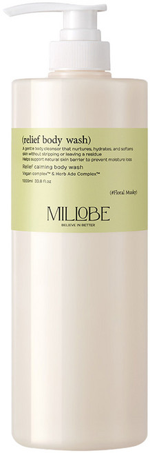 밀로베 릴리프 바디워시 플로럴머스키, 1개, 1L
