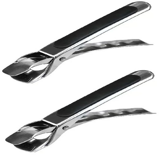 솔브리빙 주방용 다목적 돌솥 뚝배기 뜨거운거 잡는 냄비집게 블랙, 2개