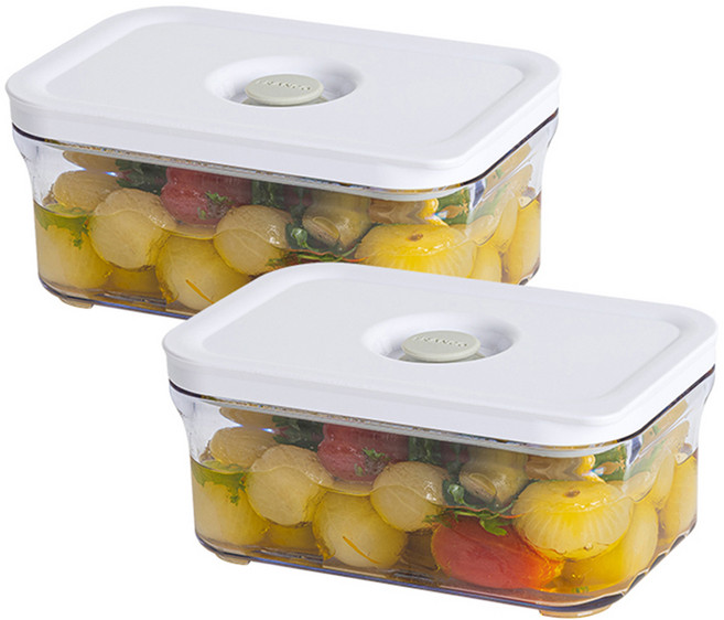 프랑코홈 파워바큠 진공 채소용기 로우 0.6L, 단품, 2개