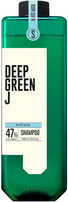 J'SOOP Deep Green J 弱酸性純素洗髮精 白麝香, 1L, 1瓶