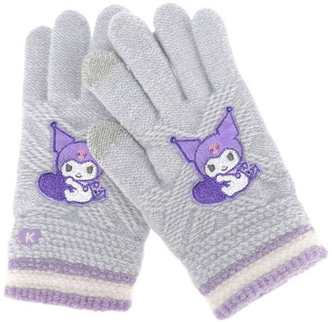 쿠로미 산리오 아동용 스윗 하트 니트장갑 NGHKG3020