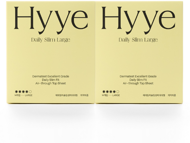 혜 데일리슬림 생리대 날개형, 대형, 14개입, 2개