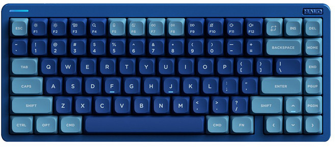 누피 블루투스 유무선겸용 텐키리스 기계식 키보드, 블루 라군, Halo75 V2(영문 각인), 레몬축