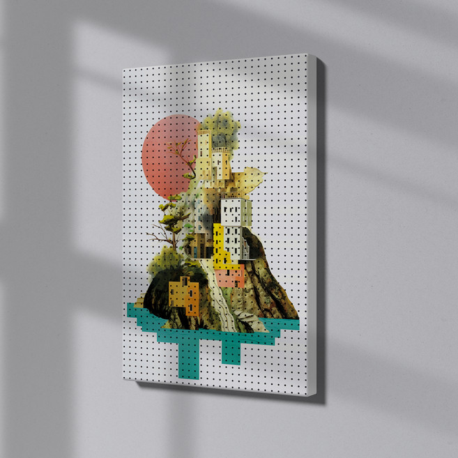 타공판닷컴 UV 프린팅 인테리어 타공판 스카이 클리프 800 x 1500 mm, 혼합색상, 1개