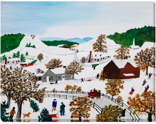 아트마트 그랜마 모지스 Christmas 캔버스액자