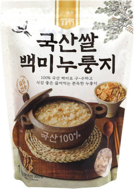 일일곡식 국산쌀 백미 누룽지, 1개, 1kg