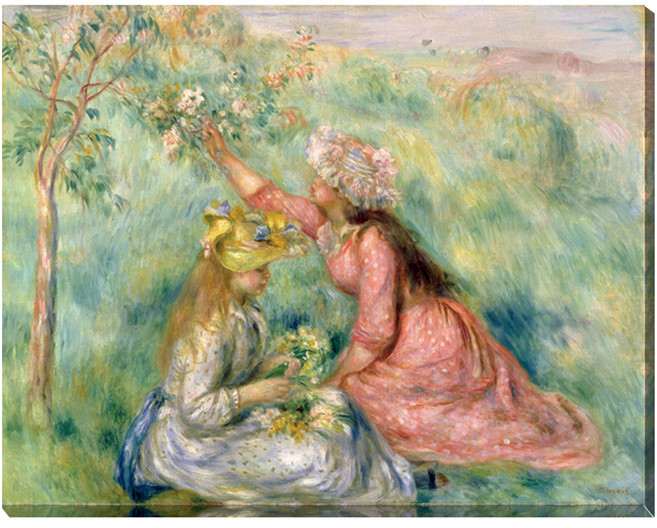 아트마트 피에르 오귀스트 르누아르 Girls picking flowers in a meadow 캔버스액자