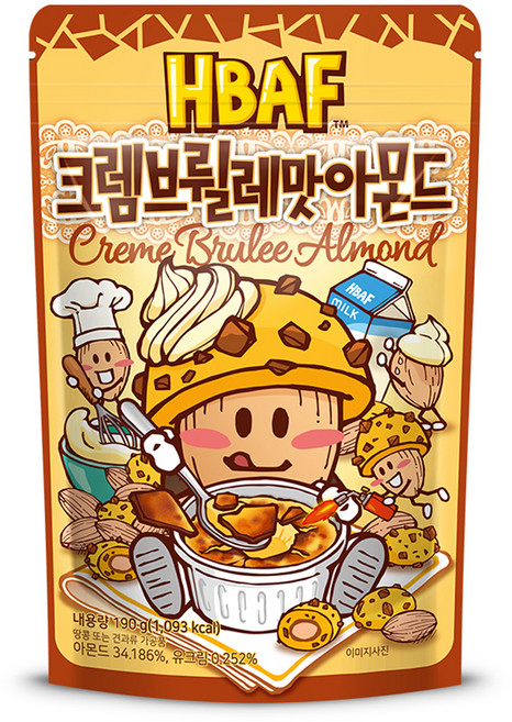 바프 크렘브륄레맛 아몬드, 190g, 1개