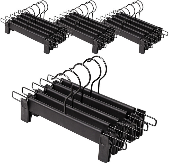 조은리빙 튼튼한 가성비 논슬립 치마바지 집게걸이, 블랙, 20개