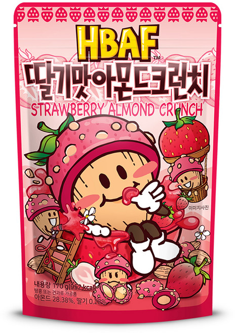 바프 딸기맛 아몬드크런치, 170g, 1개