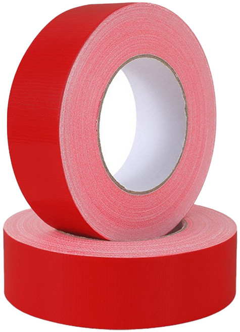 마다꾸미 컬러 폭 넓은 면 청테이프 8cm x 20m, 08 레드, 2개