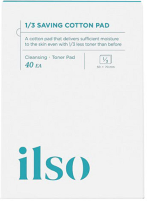 일소 1/3 세이빙 코튼 패드, 40개입, 1개