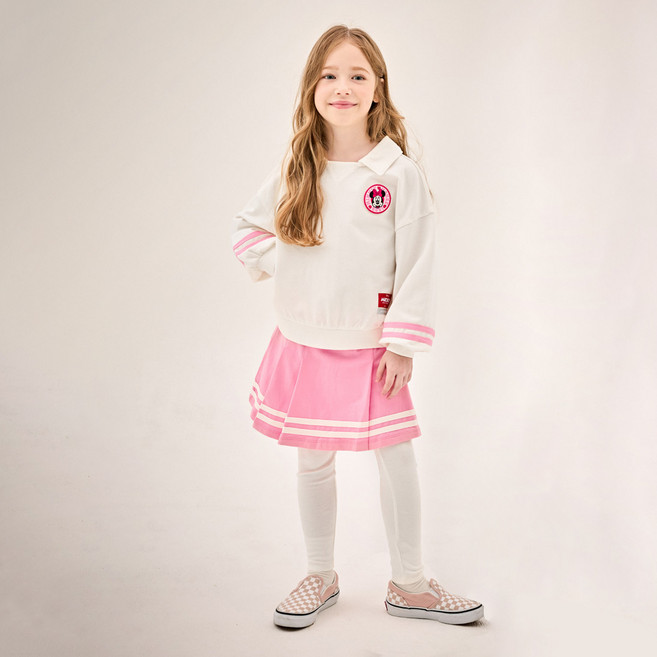 젤리스푼 디즈니 여아용 미니 마우스 해피니스 카라 긴소매 티셔츠 + 스커트 세트