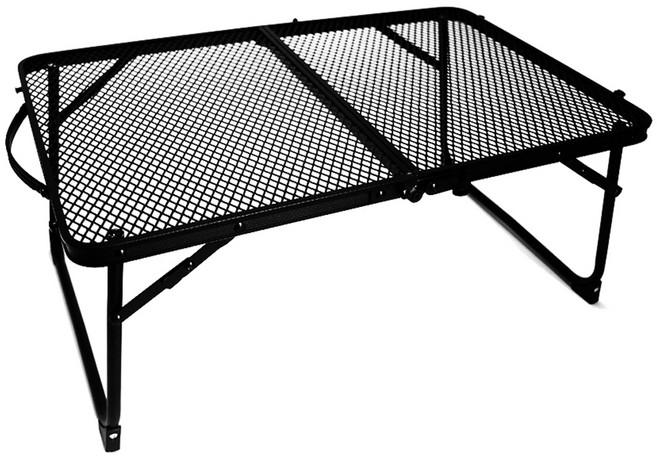 KOA 어베인 아이언 메쉬 폴딩 미니 캠핑 테이블, 블랙