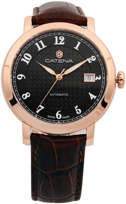 카테나 남성용 스위스 메이드 오토매틱 가죽시계 CA005-2AU