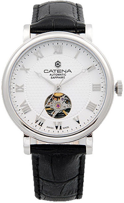 카테나 남성용 스위스 메이드 오토매틱 가죽시계 CA023H-FA