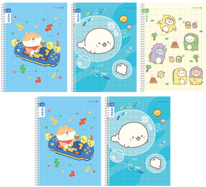 모닝글로리 채움노트 초등 1-2 스프링 국어 10칸 3종 + 랜덤발송 2p 세트, A, 1세트