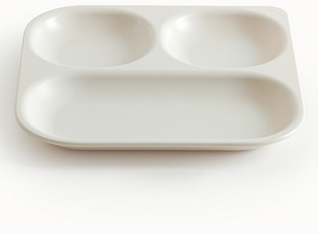 탁가온 유아용 네모 에코젠 3구 식판, 아이보리, 단품, 1개