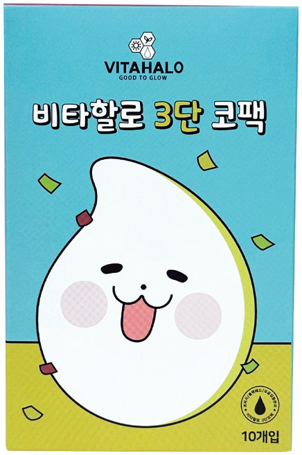 VITAHALO 粉刺3步清潔組 深層清潔毛孔 溫和鎮靜肌膚, 10片, 1盒