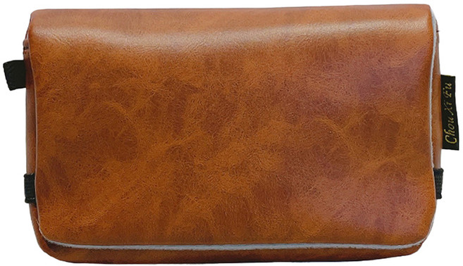 고플레밍 반짝반짝 소형 카메라 레더 파우치, 1개, 브라운