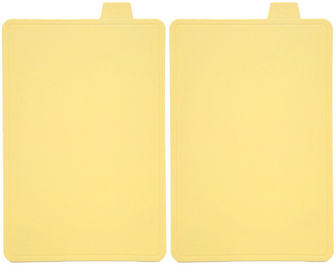 카밀리아 국내생산 모던인덱스 도마 2P세트, 1세트, 옐로우+옐로우