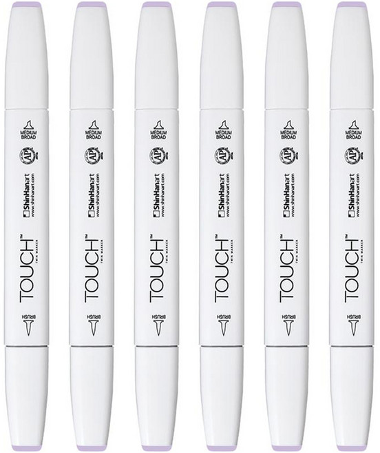 터치 트윈 브러쉬 마카 77 PALE BLUE, 6개, 1색