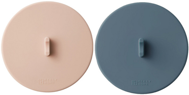 모나코올리브 완전밀착 공중부양 진공 실리콘 컵뚜껑 2종, 인디핑크 + 인디고블루, 1세트