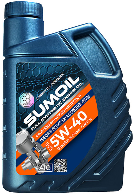 썸오일 5W-40 100% 합성엔진오일, 1개, 1L