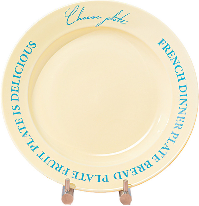 인블룸 치즈 레터링 플레이팅 접시, 블루, 1개