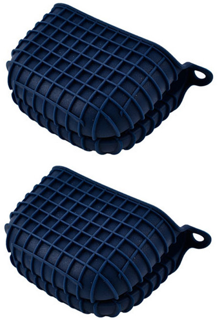 더자카 실리콘 패턴 주방용 냄비손잡이, 네이비, 2개