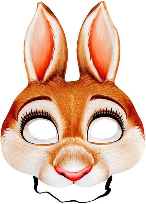 파티공구 토끼가면, 눈썹브라운, 1개