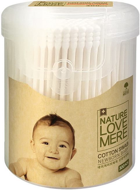 NATURE LOVE MERE 新生兒棉花棒, 300支, 3盒