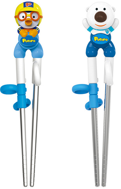 Edison X Pororo 不鏽鋼學習筷, Pororo款 + Poby款, 1組