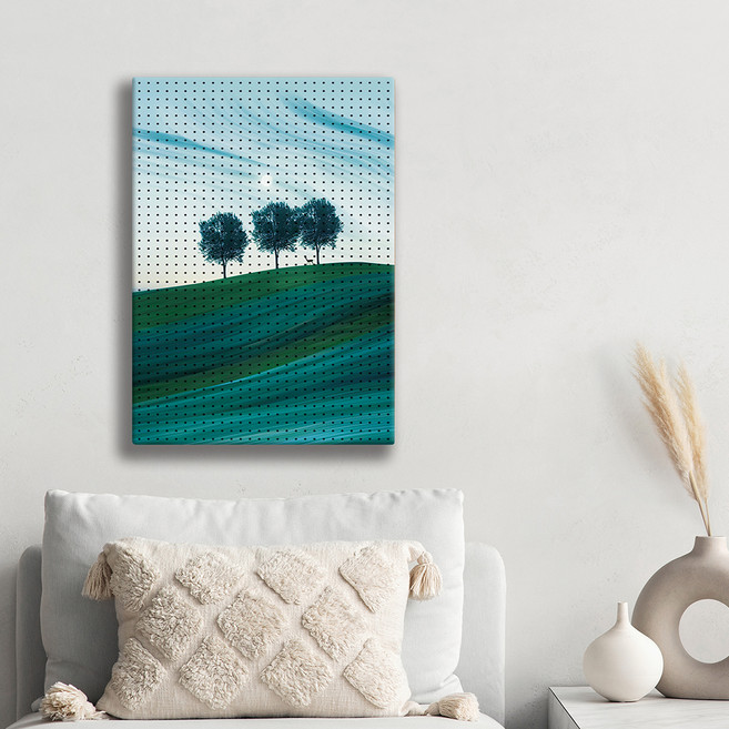 타공판닷컴 솔리드 원형 타공판 600x900mm + 타공판 걸이 세트, 미드나잇 브리즈, 1개